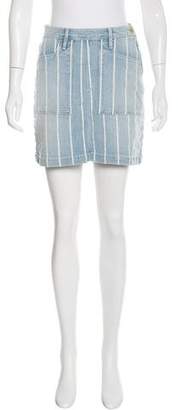 Frame Denim Striped Denim Skirt
