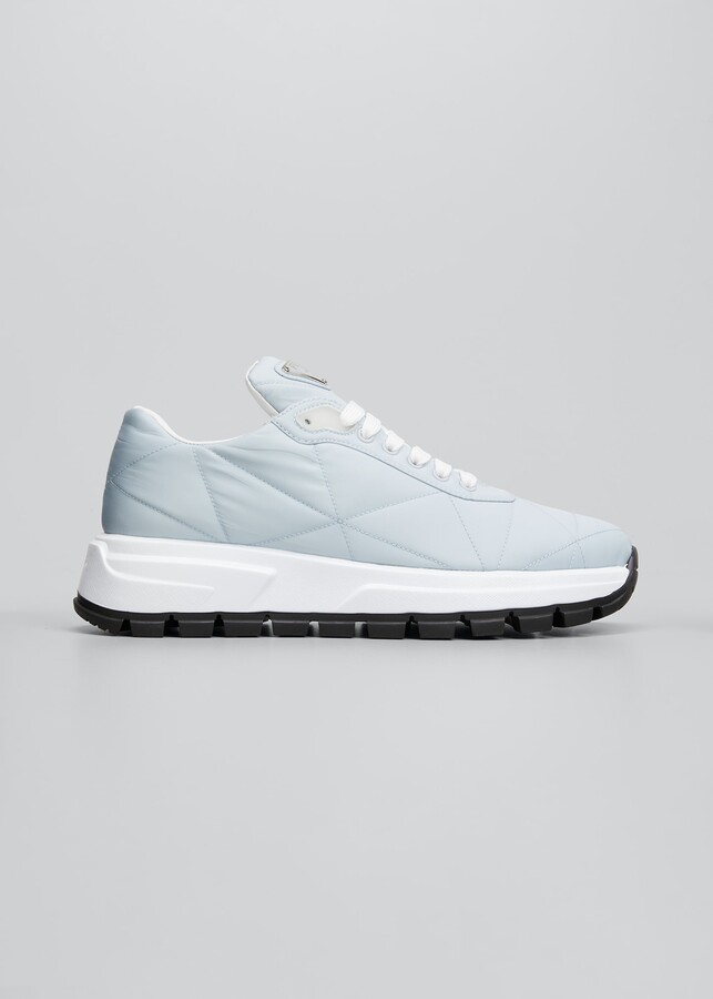 Prada Allacciate 45mm Triangle Nylon Platform Sneakers - ShopStyle