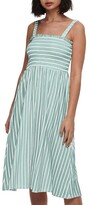 Thumbnail for your product : Only Peppa Life Striped Smock Dress Surf Spray Green