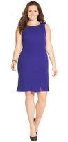 Thumbnail for your product : Kasper Plus Size Slit-Hem Sheath Dress