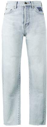 Saint Laurent Blue High Waisted Slim Jeans