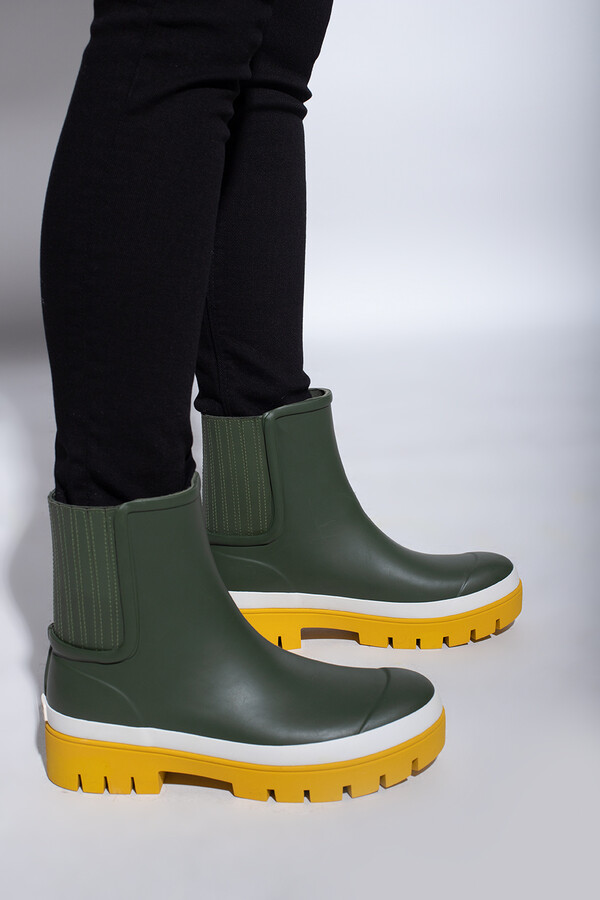 Tory Burch Rain Boots With Logo Women's Green - ShopStyle