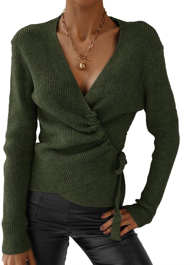 womens wrap jumper
