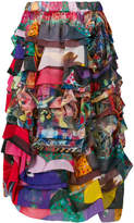 Comme Des Garçons layered printed skirt