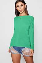 Thumbnail for your product : boohoo Petite Knitted Knot Back Top