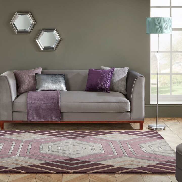Dunelm Harlow Rug Purple ShopStyle