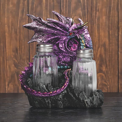 FC Design 6"H Dragon Salt & Pepper Shaker Holder