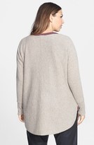 Thumbnail for your product : Halogen Shirttail Hem Cashmere Sweater (Plus Size)
