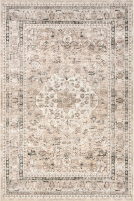 Davi Faded SplashGuard Machine Washable Area Rug