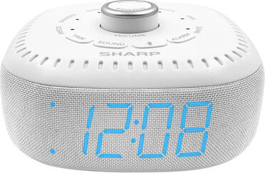 Sharp Digital Electric Tabletop Sound Machine Alarm Clock with 6 Sleep Sounds