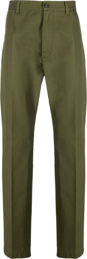 DSQUARED2 Logo-Print Cotton Straight-Leg Trousers