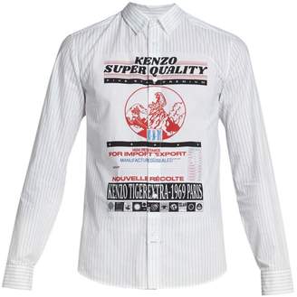 Kenzo Slim-Fit Artwork Cotton Shirt