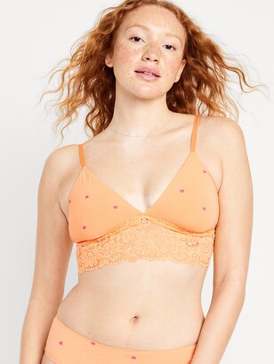 SKIMS Fits Everybody Lace Triangle Bralette Orange - $35 - From Isabella