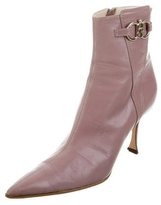 Thumbnail for your product : Alessandro Dell'Acqua Leather Pointed-Toe Booties