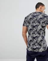 Thumbnail for your product : Soul Star Palm Leaf Print Pocket T-Shirt