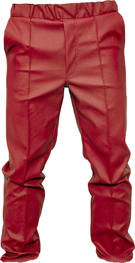 Maison Bogomil Red Maverick Straight-Leg Pants