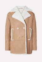 Thumbnail for your product : Remain Birger Christensen REMAIN Birger Christensen - Ray Double-breasted Shearling Jacket - Camel