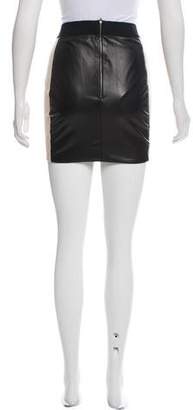 Mason Leather Contrast Skirt