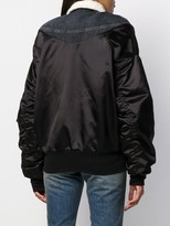 Thumbnail for your product : Unravel Project Denim-Panelled Bomber Jacket