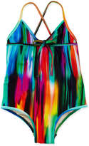 Thumbnail for your product : Milly Minis Brushstroke One-Piece Swimsuit, Multi, 2-7