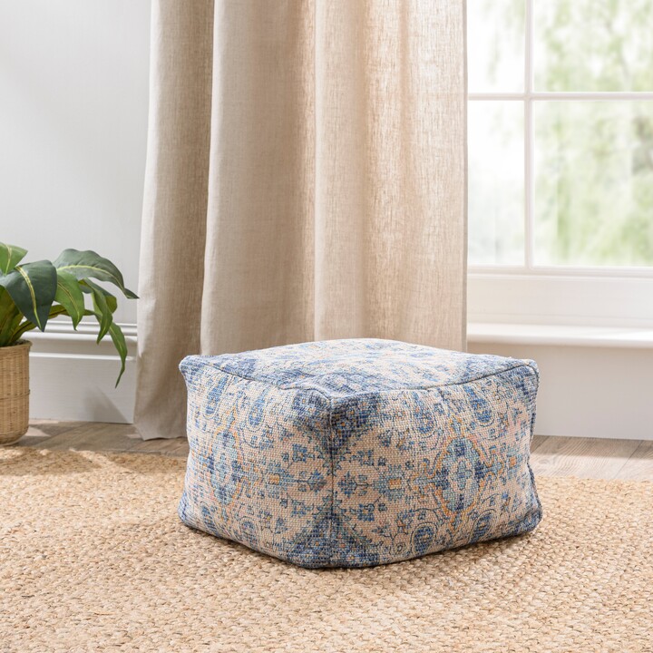 Dunelm Moroccan Cube Pouffe Blue ShopStyle Poufs