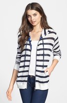 Thumbnail for your product : Vince Camuto Lace Hood Stripe Sweater