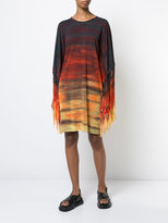 Thumbnail for your product : Raquel Allegra fringed tonal dress