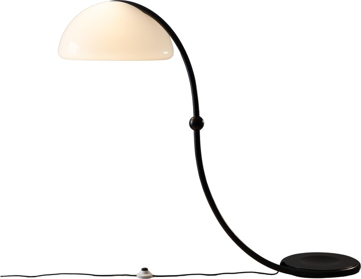 Martinelli Luce Serpente Floor Lamp By Martinelli Luce, Space Age Style, Black And White