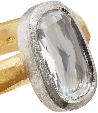 Malcolm Betts Women's Oval White Diamond Ring