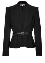 Thumbnail for your product : Michael Kors Draped Stretch Cotton Blazer Gr. 40