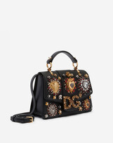 Thumbnail for your product : Dolce & Gabbana Amore Bag In Calfskin With Heart Embroidery