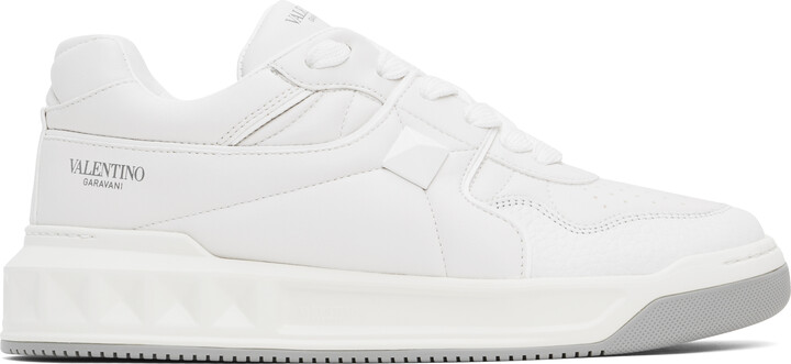 Valentino Garavani White One Stud Low-Top Nappa Sneakers