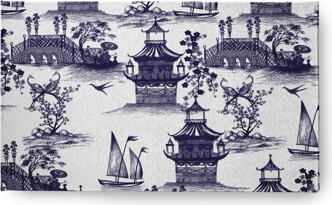 Breakwater Bay China Old Oriental Chenille Area Rug-CRF1161BL1