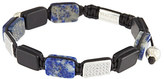 Thumbnail for your product : Lapis Nialaya Blue silver onyx flat bracelet - for Men