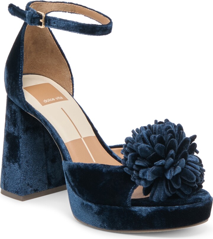 Dolce Vita Women's Perel Flower Two-Piece Platform High-Heel Dress Sandals