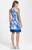 Thumbnail for your product : Eliza J Print Satin Fit & Flare Dress