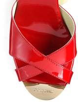 Thumbnail for your product : Jimmy Choo Perfume 120 Patent Leather and Cork Wedge Sandals
