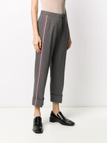 Thumbnail for your product : Thom Browne RWB stripe bouclé suiting trousers