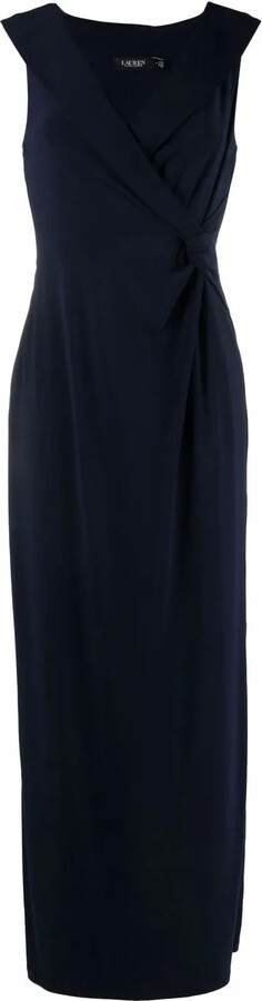Lauren Ralph Lauren Sleeveless Pinched-Waist Maxi Dress