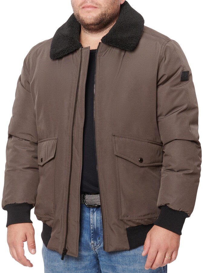 mens fleece collar jacket
