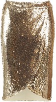 Thumbnail for your product : boohoo Petite Sequin Wrap Midi Skirt
