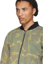 Thumbnail for your product : Resort Corps Green T-Shirt Panel Bomber Jacket
