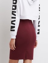Thumbnail for your product : Charlotte Russe Ponte Knit Pencil Skirt