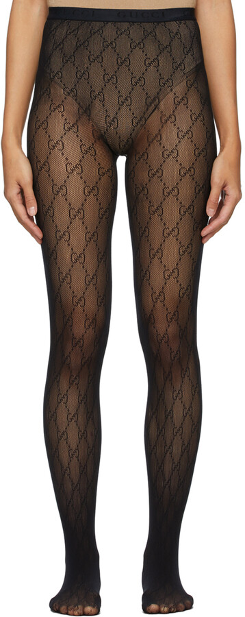 gucci supreme tights black