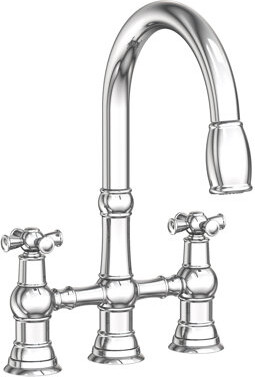 Newport Brass Jacobean Pull Down Kitchen Bridge Faucet