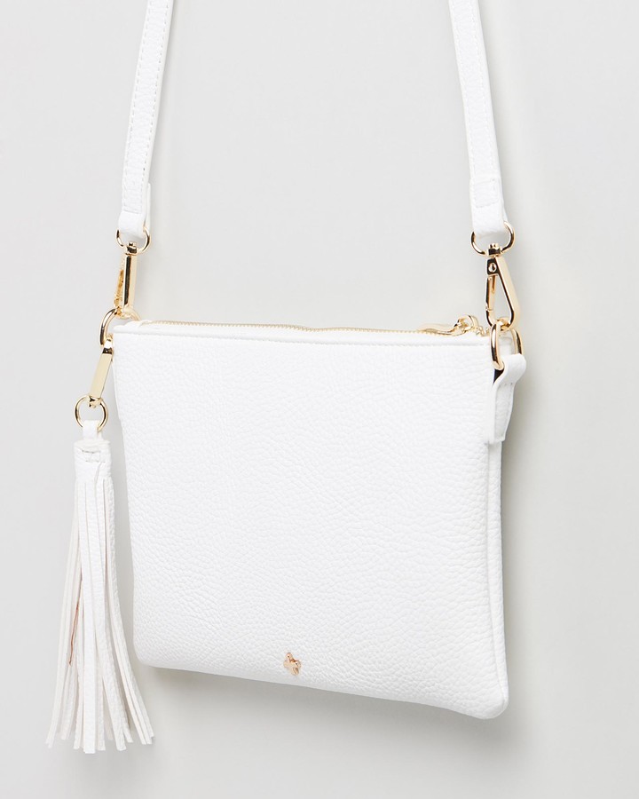 PETA AND JAIN Women's White Crossbody bags Kourtney Crossbody Bag