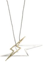 Thumbnail for your product : Lightning Bolt Talon gold and silver 'Lightning Bolt' pendant necklace