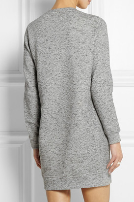 Kenzo Tiger-embroidered Cotton Sweatshirt Mini Dress - Gray