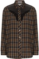 Thumbnail for your product : Our Legacy Lend sheer-panel checked shirt