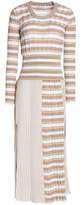 Thumbnail for your product : Sonia Rykiel Striped Ribbed Cotton-Blend Midi Dress